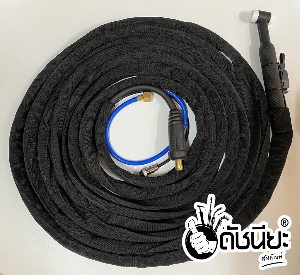 สายเชื่อม อาร์กอน WP26 ข้อต่อท้ายยูโร 35-50 สายผ้ากันสะเก็ดไฟยาว 8เมตร Euro TIG Torch with Accessories WP26 Fireproof Jacket SET high Quality Length 8m สายเชื่อม อาร์กอน WP26 ข้อต่อท้ายยูโร 35-50 สายผ้ากันสะเก็ดไฟยาว 8เมตร Euro TIG Torch with Accessories WP26 Fireproof Jacket SET high Quality Length 8m