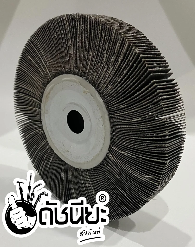 เบอร์#60 ล้อทรายตั้ง ขนาด 6นิ้วหนา1นิ้วรู18มม.ล้อทรายไม่มีแกน FLAP WHEEL 6"X1" HOLE 18MM. GRIT#60 ขัดลบรอยเชื่อม ลบรอยต่อ ขัดเงา ขัดลายบนสเตนเลส โลหะ และลบครีบส่วนเกิน เบอร์#60 ล้อทรายตั้ง ขนาด 6นิ้วหนา1นิ้วรู18มม.ล้อทรายไม่มีแกน FLAP WHEEL 6"X1" HOLE 18MM. GRIT#60 ขัดลบรอยเชื่อม ลบรอยต่อ ขัดเงา ขัดลายบนสเตนเลส โลหะ และลบครีบส่วนเกิน