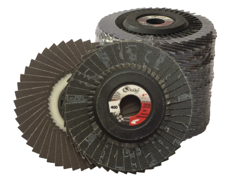 10ใบ เบอร์#400 จานทรายซ้อนหลังอ่อน 4นิ้ว ผ้าดำแคลไซน์อลูมิน่า FLEXIBLE FLAP DISC 100x16MM.GRIT#400=10pcs.สำหรับขัดงาน สแตนเลส เหล็กคาร์บอน อะลูมิเนียม หรืองานโลหะ ไม้เฟอร์นิเจอร์ 10ใบ เบอร์#400 จานทรายซ้อนหลังอ่อน 4นิ้ว ผ้าดำแคลไซน์อลูมิน่า FLEXIBLE FLAP DISC 100x16MM.GRIT#400=10pcs.สำหรับขัดงาน สแตนเลส เหล็กคาร์บอน อะลูมิเนียม หรืองานโลหะ ไม้เฟอร์นิเจอร์