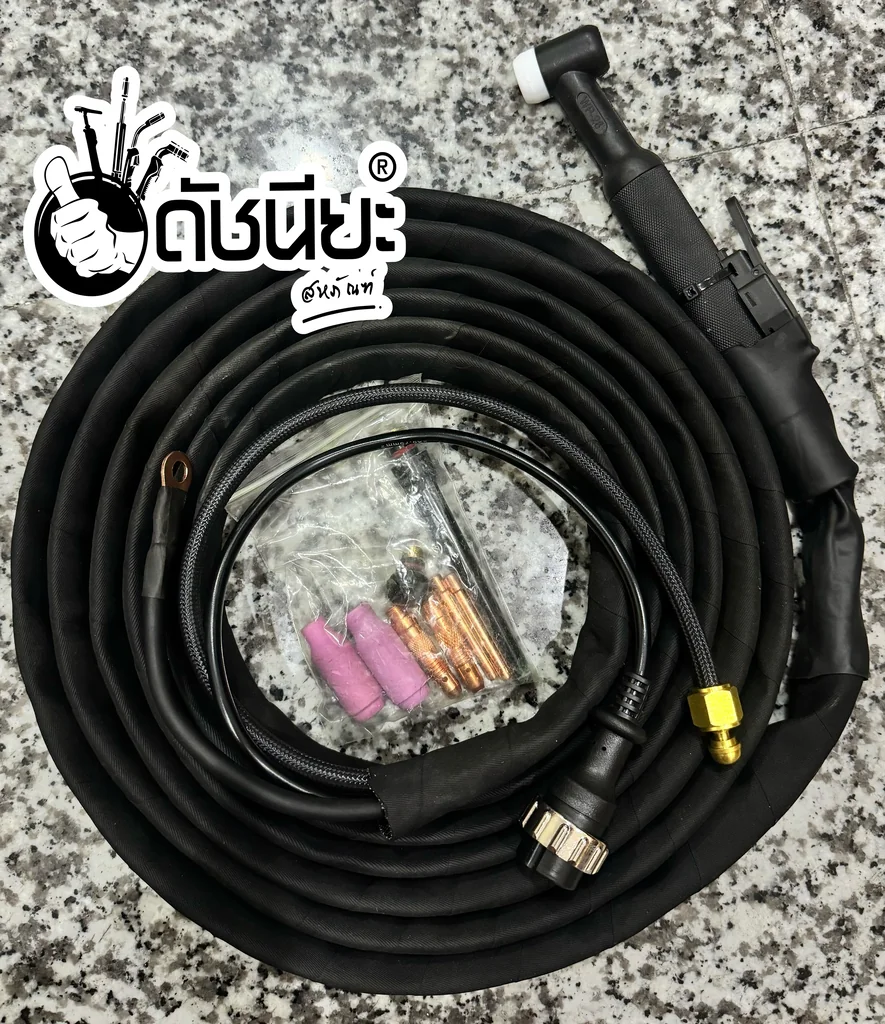 สายเชื่อม อาร์กอน WP26 ท้ายพานา สายกันสะเก็ดไฟยาว 5เมตร TIG Torch with Accessories WP26 Pana Fireproof Jacket SET high Quality Length 5m สายเชื่อม อาร์กอน WP26 ท้ายพานา สายกันสะเก็ดไฟยาว 5เมตร TIG Torch with Accessories WP26 Pana Fireproof Jacket SET high Quality Length 5m