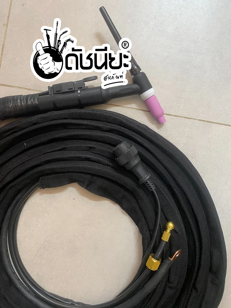 สายเชื่อม อาร์กอน WP26 ท้ายพานา สายกันสะเก็ดไฟยาว 5เมตร TIG Torch with Accessories WP26 Pana Fireproof Jacket SET high Quality Length 5m สายเชื่อม อาร์กอน WP26 ท้ายพานา สายกันสะเก็ดไฟยาว 5เมตร TIG Torch with Accessories WP26 Pana Fireproof Jacket SET high Quality Length 5m