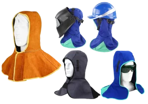 หมวกฮู้ดป้องกันความร้อนและสะเก็ดไฟ Welding Hood Leather หมวกฮู้ดป้องกันความร้อนและสะเก็ดไฟ Welding Hood Leather