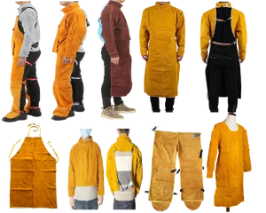 เอี๊ยมป้องกันความร้อนและสะเก็ดไฟ Leather Welding Apron เอี๊ยมป้องกันความร้อนและสะเก็ดไฟ Leather Welding Apron