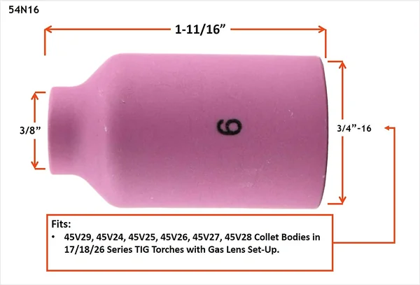 1ชิ้น ถ้วยแก๊สเลนส์ WP26 เบอร์ 6 (54N16) Alumina Gas Lens cup ดัชนียะ สหภัณฑ์ image 2 1ชิ้น ถ้วยแก๊สเลนส์ WP26 เบอร์ 6 (54N16) Alumina Gas Lens cup ดัชนียะ สหภัณฑ์ image 2