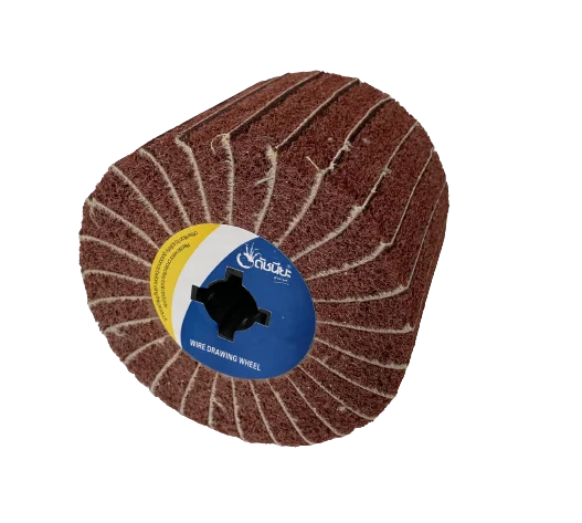 ลูกขัดแฮร์ไลน์ผสมผ้าทรายเบอร์#80 PTX ขนาด Size120x100MM. DRAWING WHEEL WITH SANDPAPER GRIT#80 คุณภาพอย่างดีขัดแล้วไม่ดำไม่ไหม้ ใช้ขัดเงา ขัดลบรอยขีดข่วนไม่กินผิวชิ้นงานโลหะ ขัดลบครีบบางๆ ดัชนียะ สหภัณฑ์ image 3