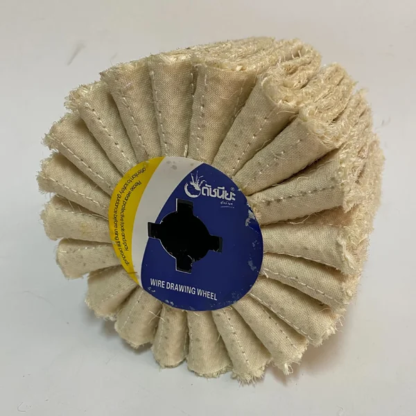 ลูกขัดผ้าปอ PTX SISAL DRAWING WHEEL SIZE 120x100MM. ขัดเก็บผิว ขัดหยาบ ขัดลบรอย เกลี่ยผิว ลบคม ขัดเงา ต้องใช้คู่กับยาขัดไขปลาวาฬสีขาว ดัชนียะ สหภัณฑ์ image 3
