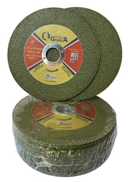 50ใบ สีเขียว ใบตัด4นิ้วบาง1มม.ใย2 ชั้น GREEN CUTTING DISC4" DOUBLE NET 107x1.0x16MM.=50pcs. สำหรับตัดสแตนเลส เหล็ก อลูมิเนียม เหล็กหล่อ อัลลอยสตีล คม ไร้รอยไหม้ รอยตัดไม่เป็นสนิม ใบตัดเหล็ก ดัชนียะ สหภัณฑ์ image 4