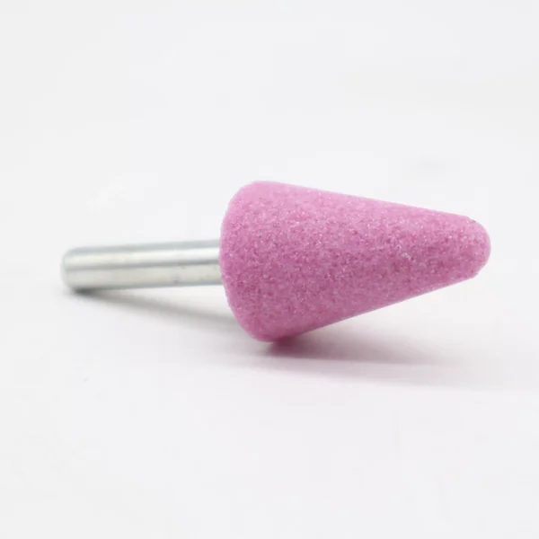 หินเจียรนัยแกน 6มม.สีชมพู A-5 (19x28x6MM.) MOUNTED POINT GRINDING WHEEL PINK ดอกเจียร หินเจียรอมยิ้ม ลูกหินขัดเจียร แบบมีแกน 6 มิล สีชมพู ดัชนียะ สหภัณฑ์ image 4