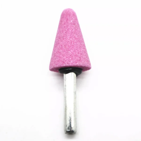 หินเจียรนัยแกน 6มม.สีชมพู A-5 (19x28x6MM.) MOUNTED POINT GRINDING WHEEL PINK ดอกเจียร หินเจียรอมยิ้ม ลูกหินขัดเจียร แบบมีแกน 6 มิล สีชมพู ดัชนียะ สหภัณฑ์ image 5