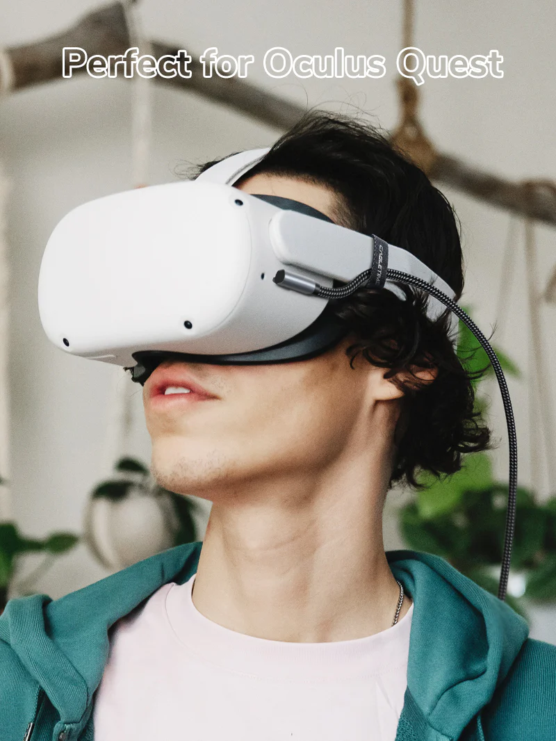 USB3.0 VR Cable for Oculus Quest by CABLETIME รุ่น CA43P 5Gbps สายถักไนล่อน by Cabletime
