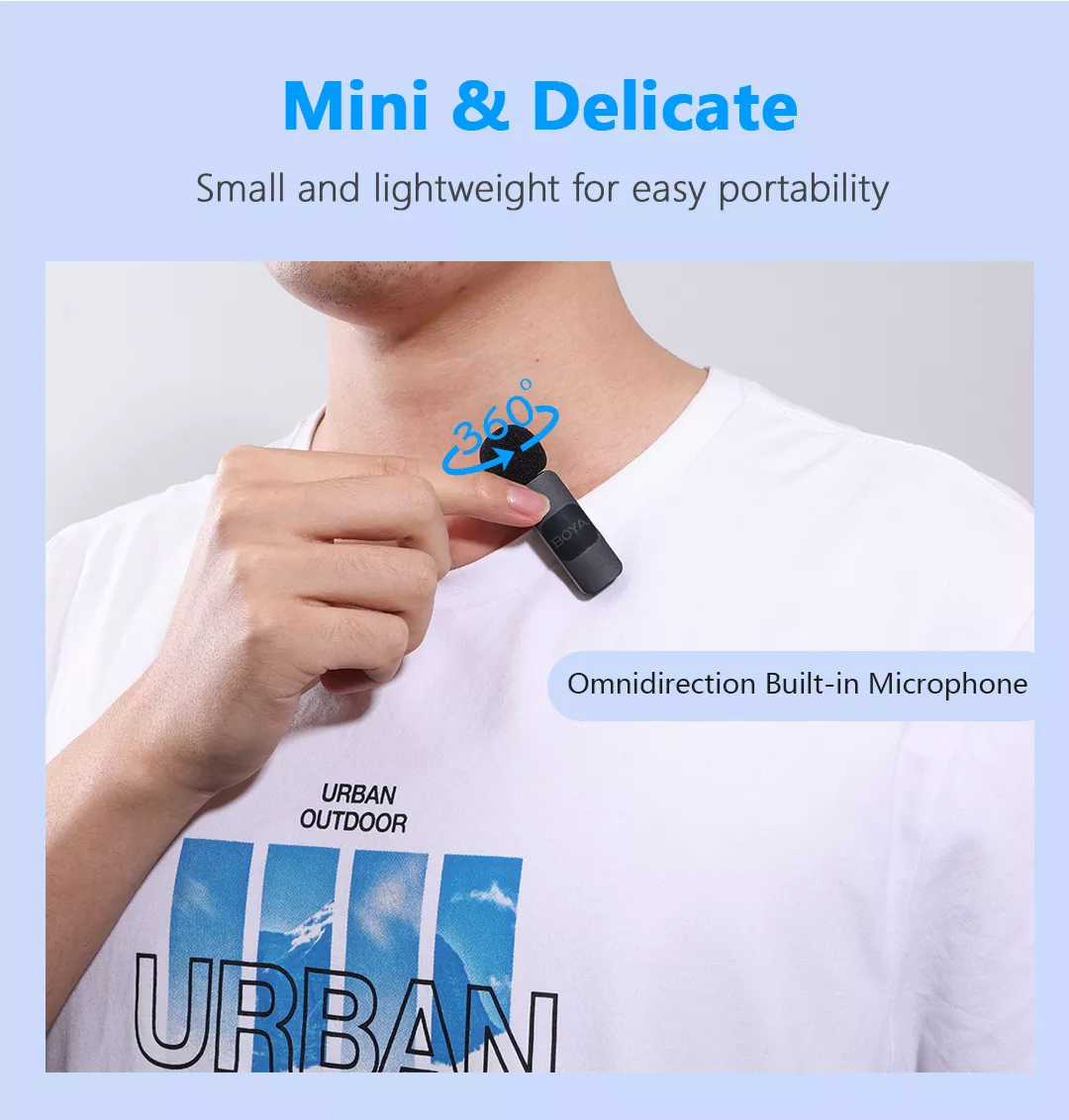 BOYA BY-V ไมค์ไร้สาย 2.4GHz ตัดเสียงรบกวน ระดับมืออาชีพ