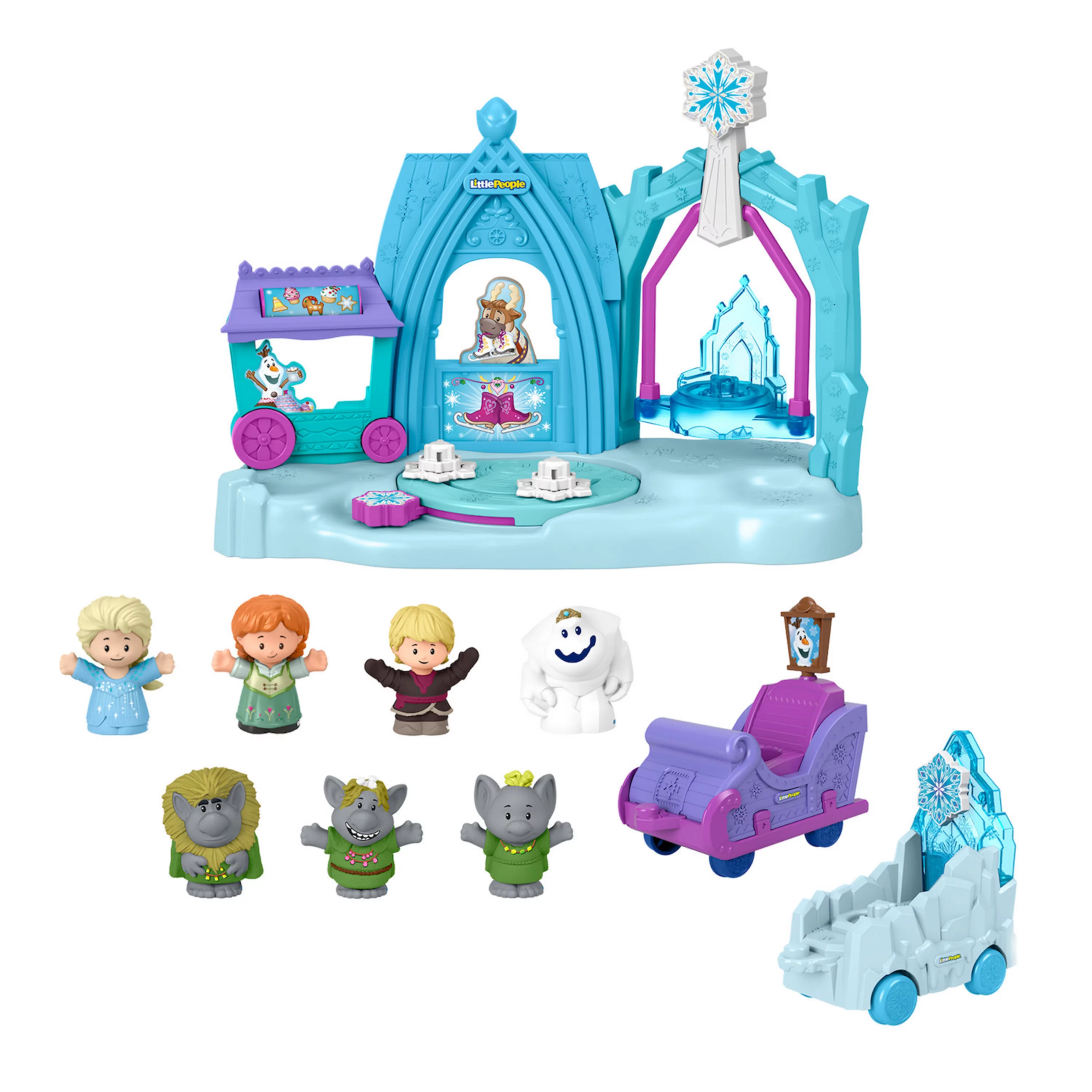 ปราสาท Disney‘s Frozen Little People Arendelle Adventure Playset 10-piece Set by Fisher-Price